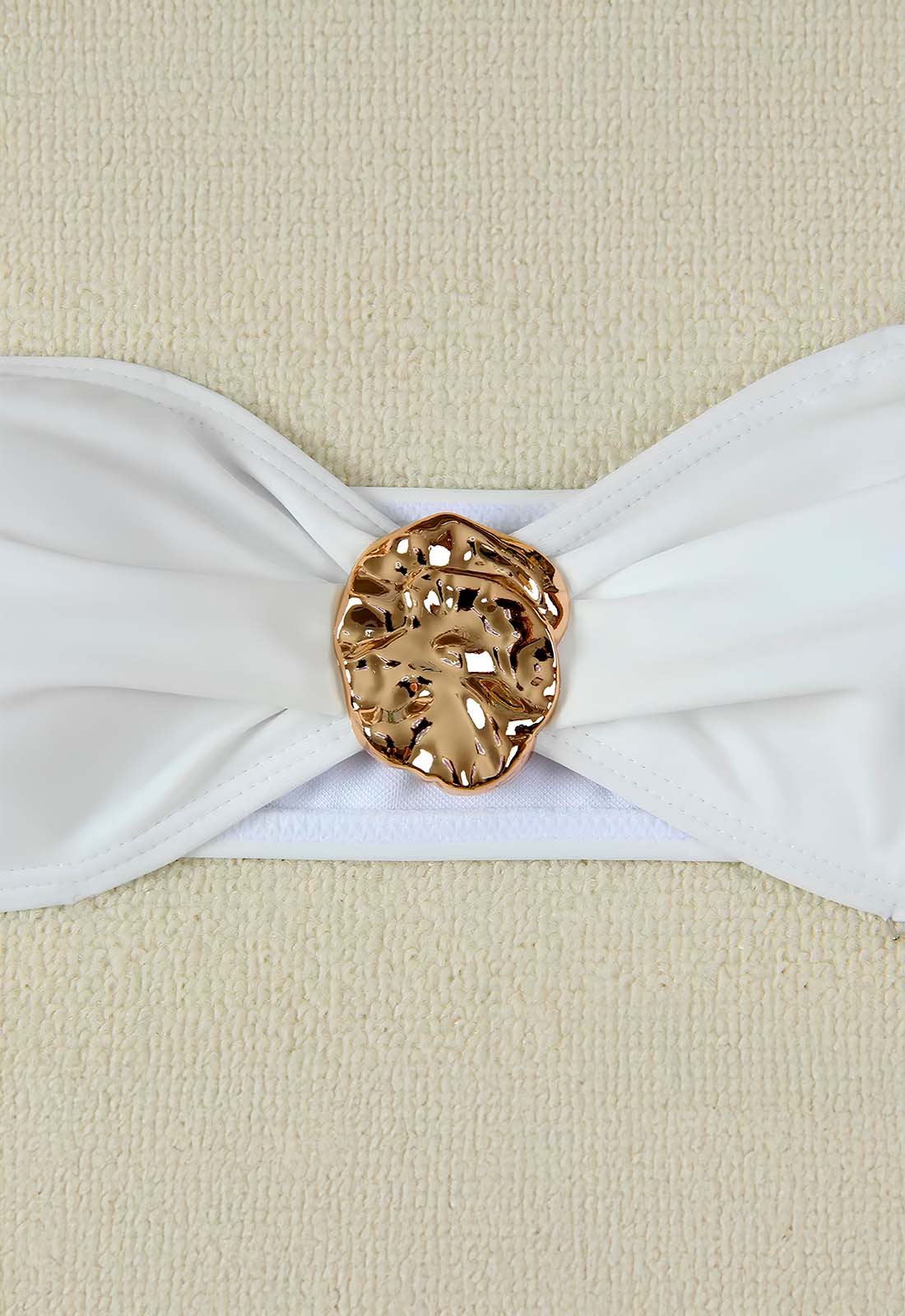 Conjunto de Biquíni e Vestido com Detalhe Dourado - Tulum