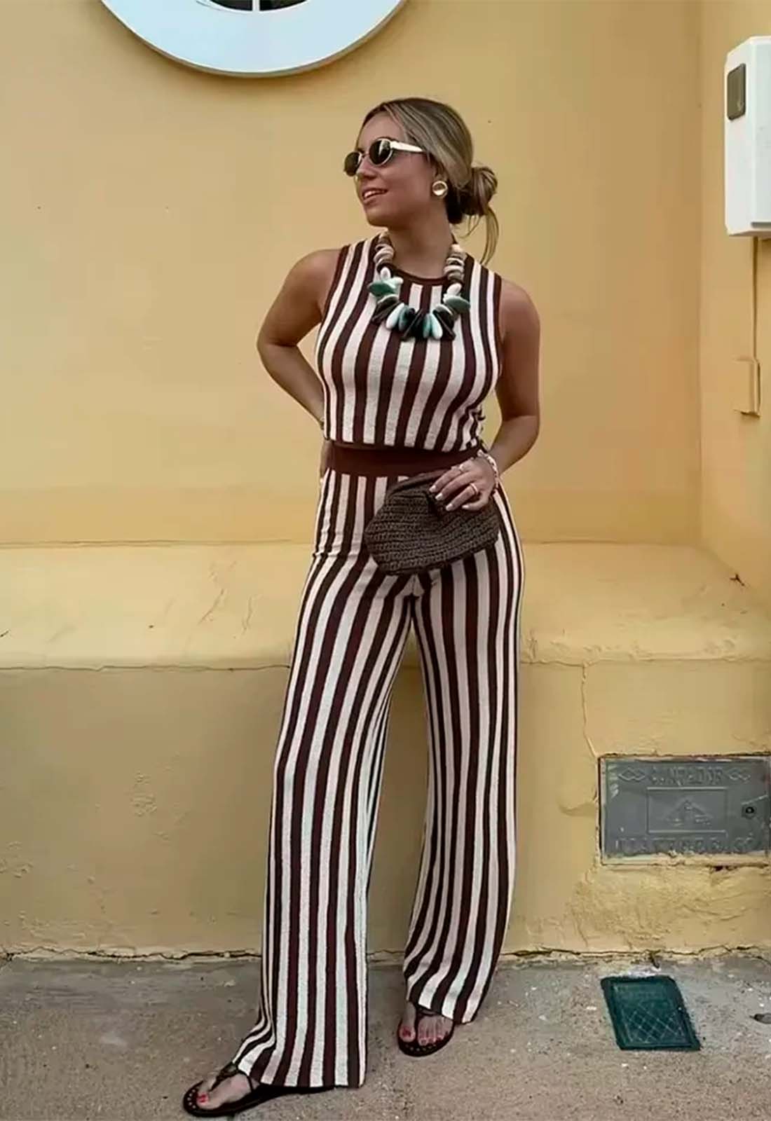 Conjunto de Malha Listrado - Parma