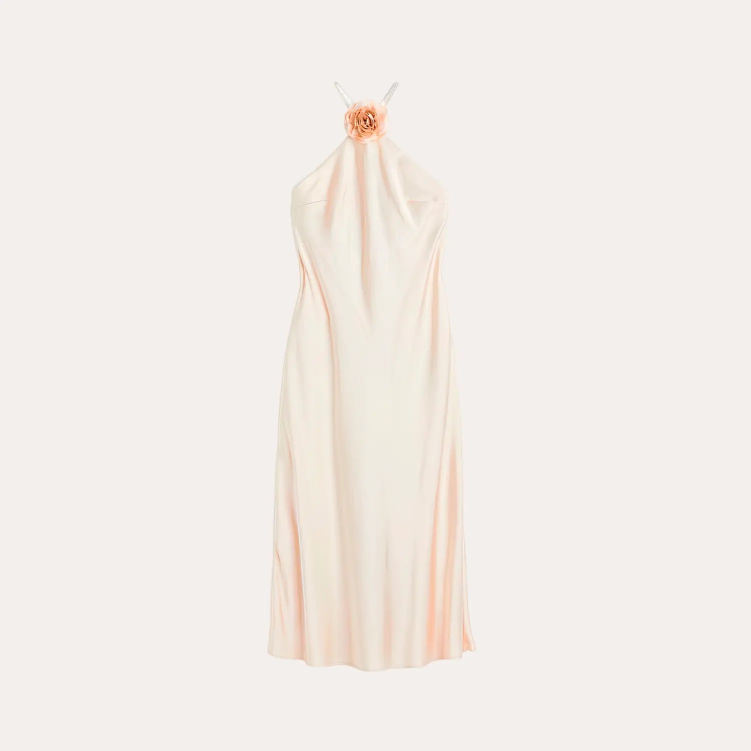 Vestido Longo com Detalhe de Flor - Vicenza