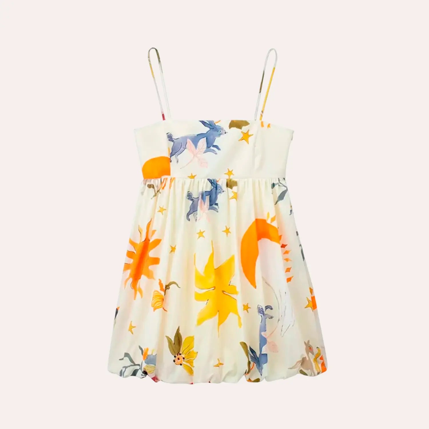 Vestido Curto Estampa de Verão - Celle