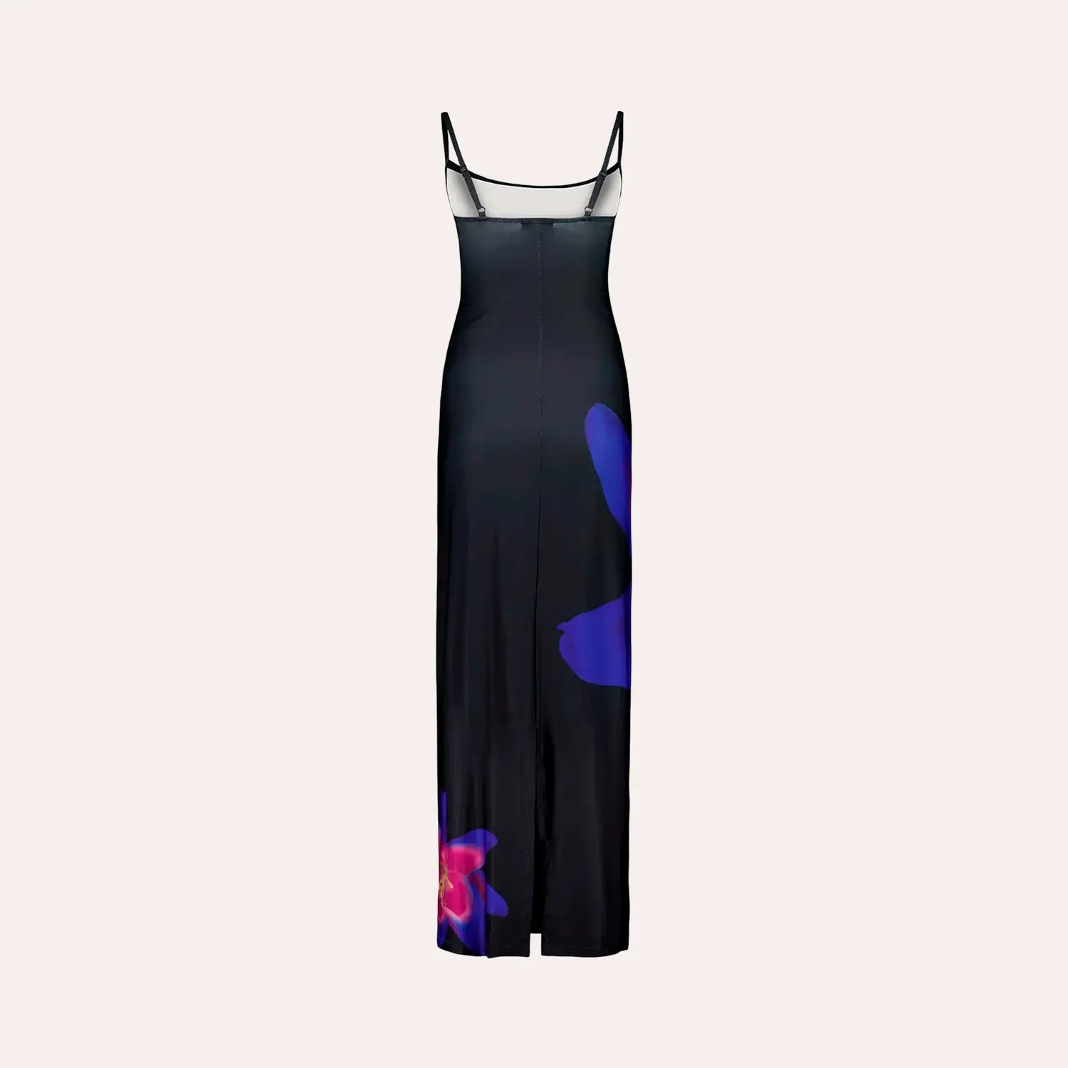 Vestido com Flor Azul Estampado - Módena
