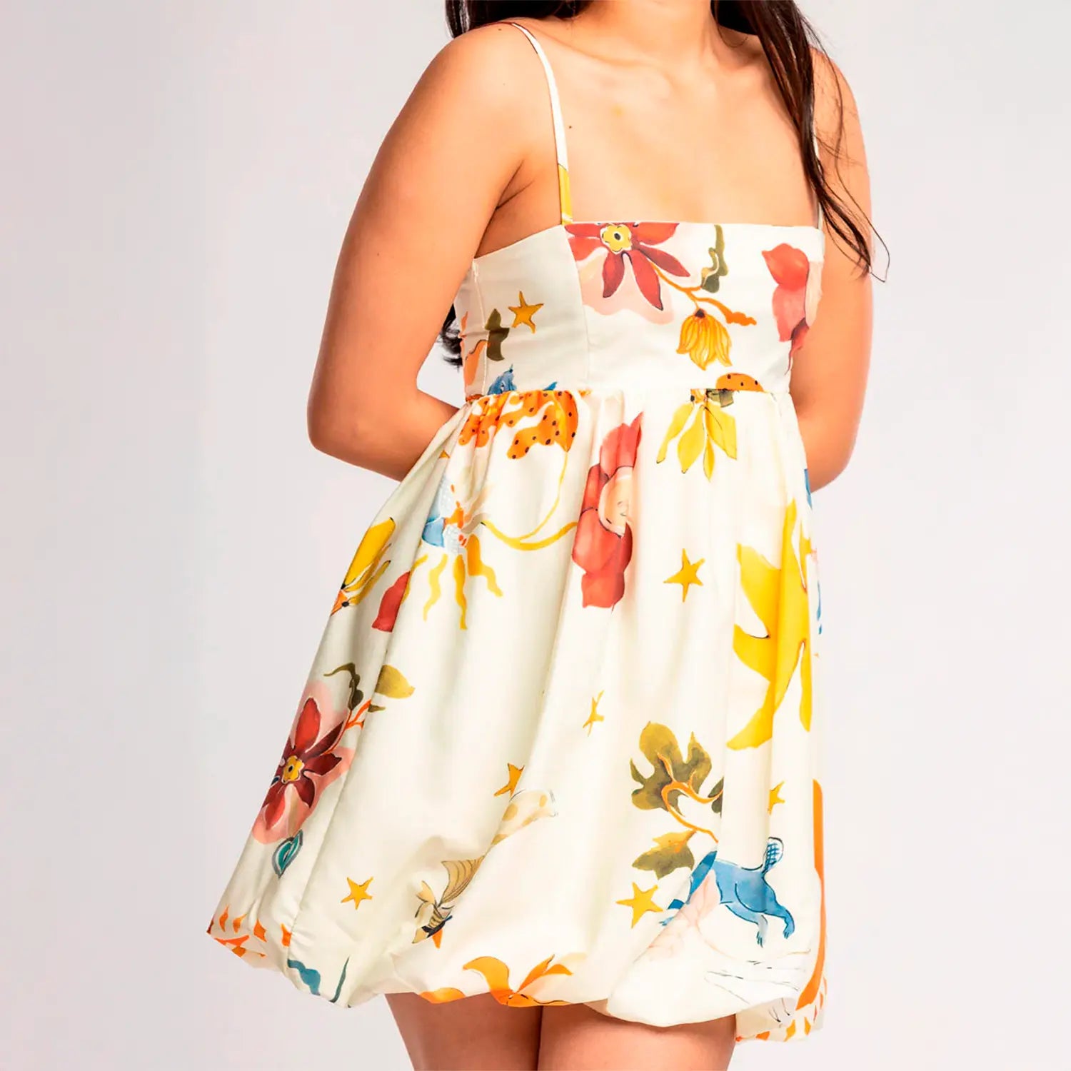 Vestido Curto Estampa de Verão - Celle