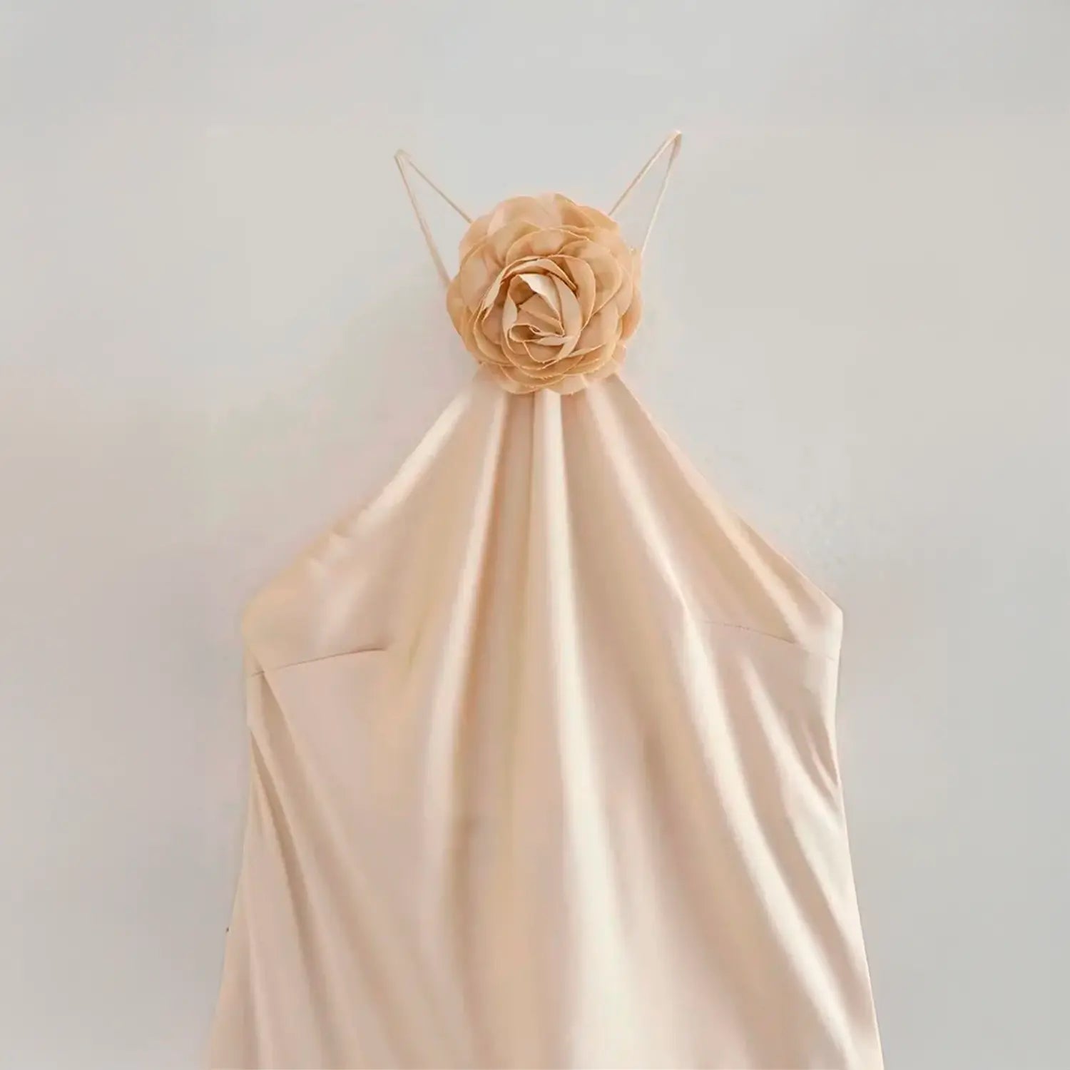Vestido Longo com Detalhe de Flor - Vicenza