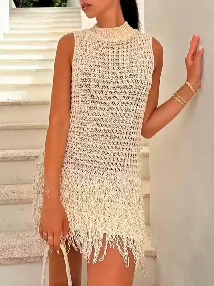 Vestido Verão Bordado com Franja - Bali