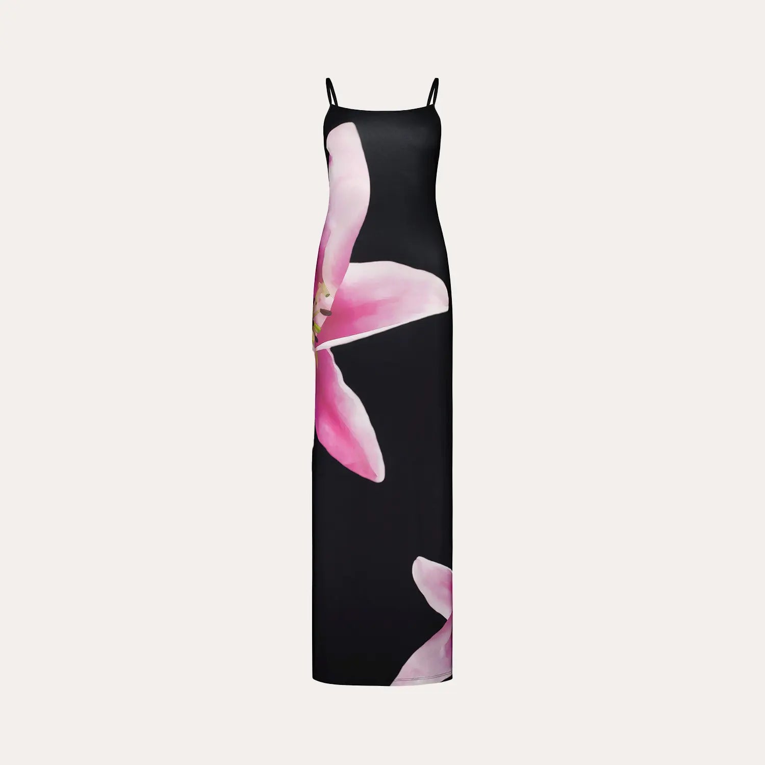 Vestido Preto Floral - Tulip
