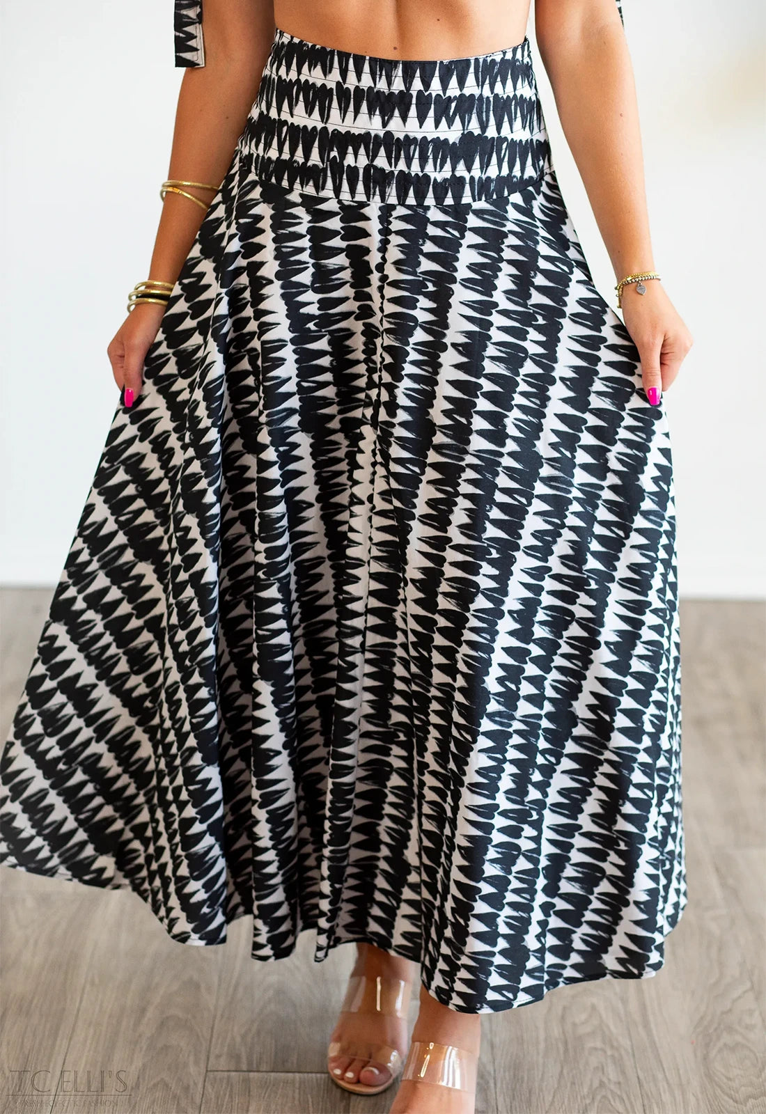 Conjunto Atins - Top e Saia Estampada