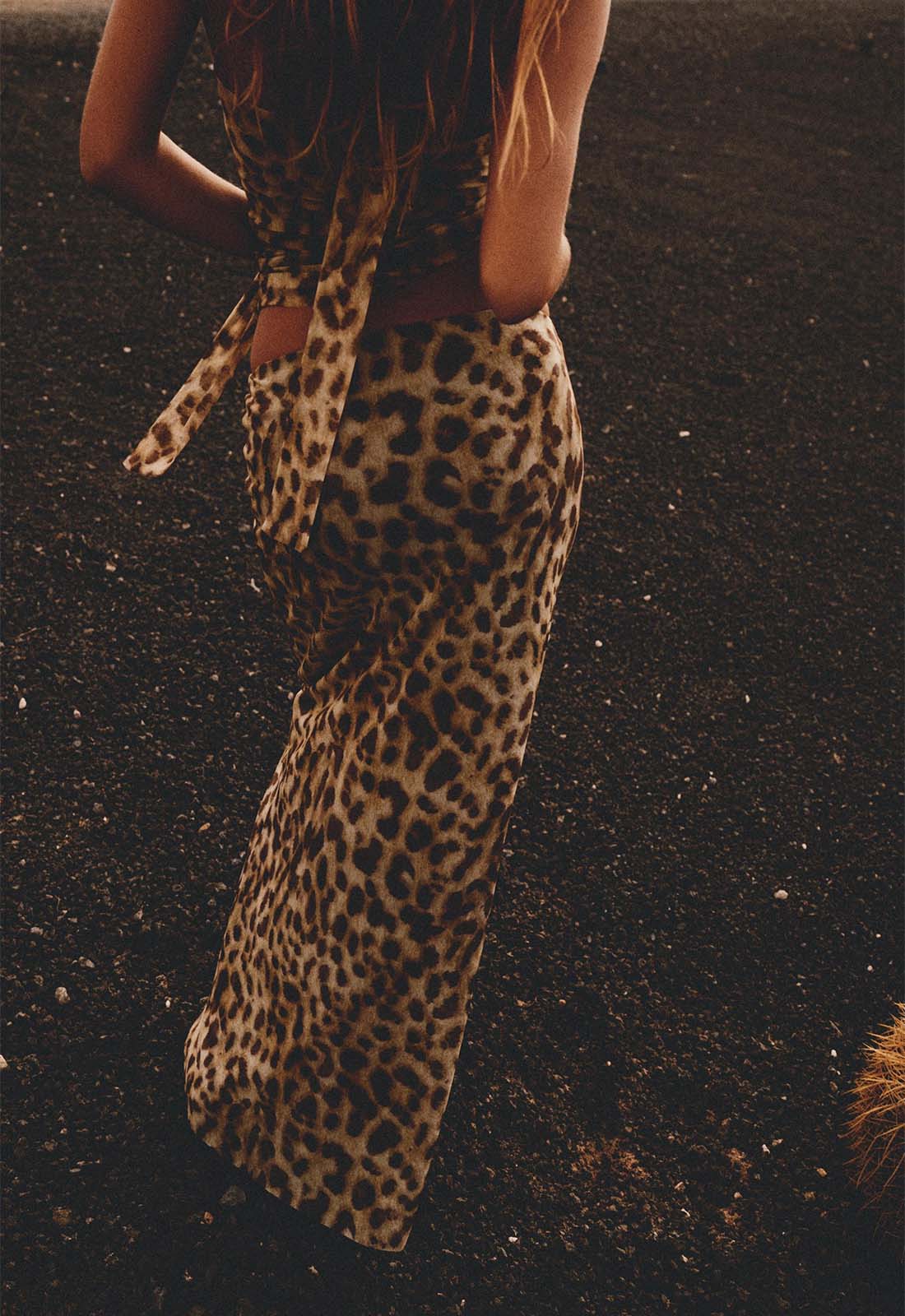 Conjunto de Top e Saia de Onça - Leopard