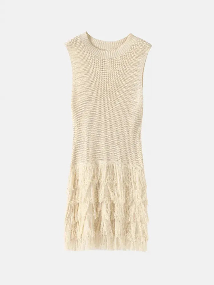 Vestido Verão Bordado com Franja - Bali