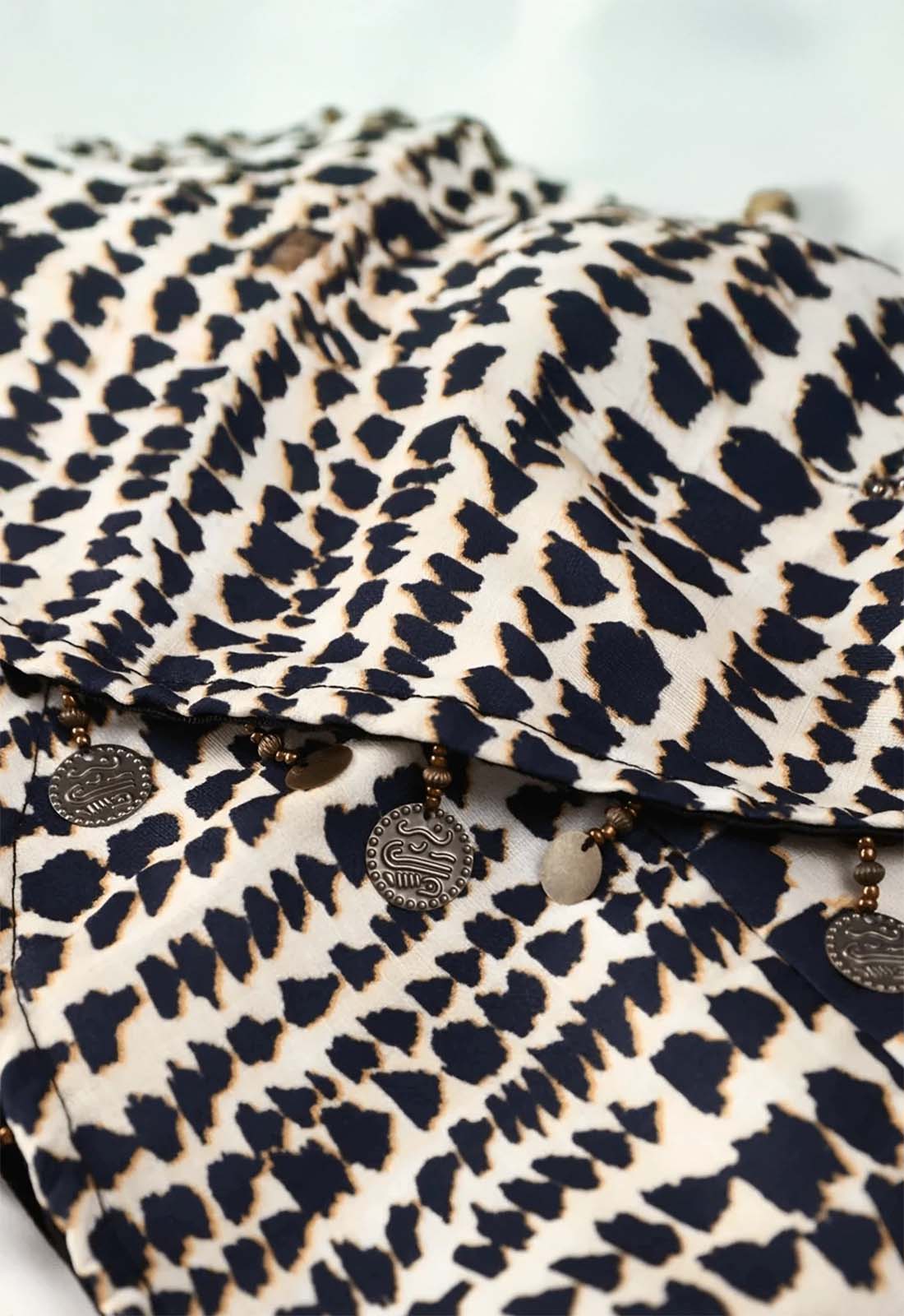 Saia Estampada com Mini Medalhas Zonda