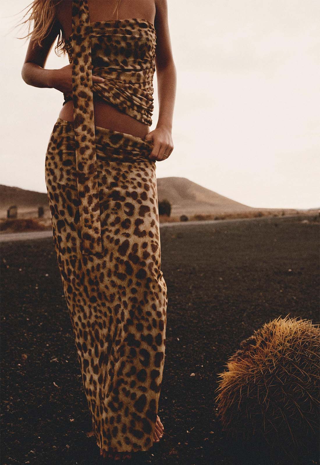 Conjunto de Top e Saia de Onça - Leopard