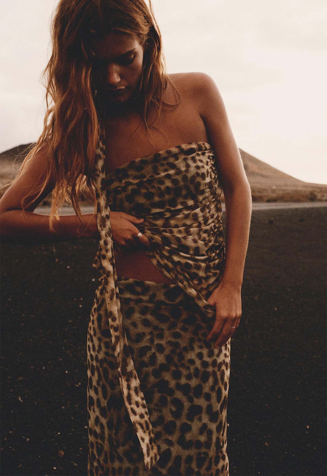 Conjunto de Top e Saia de Onça - Leopard