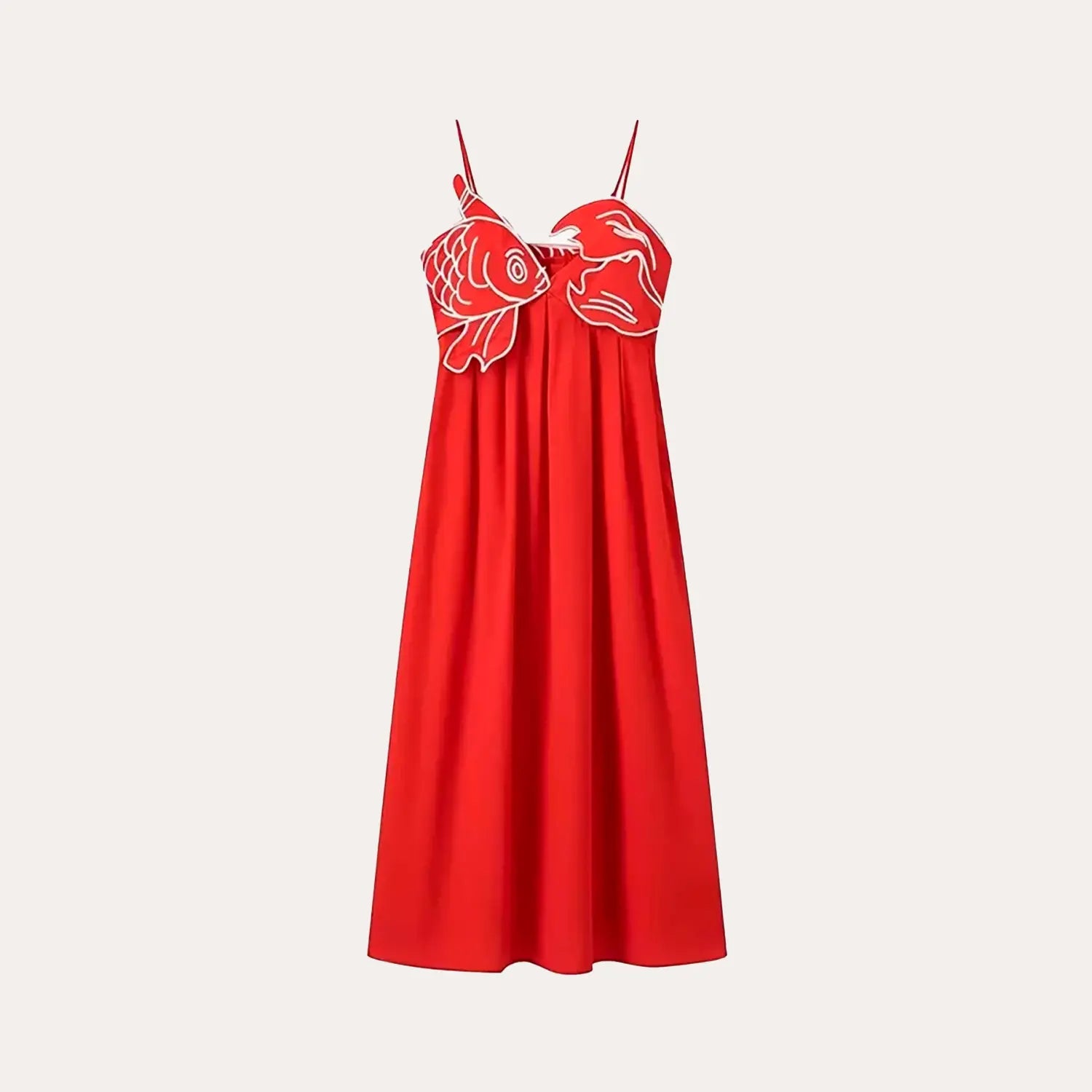 Vestido Maxi Red Fish