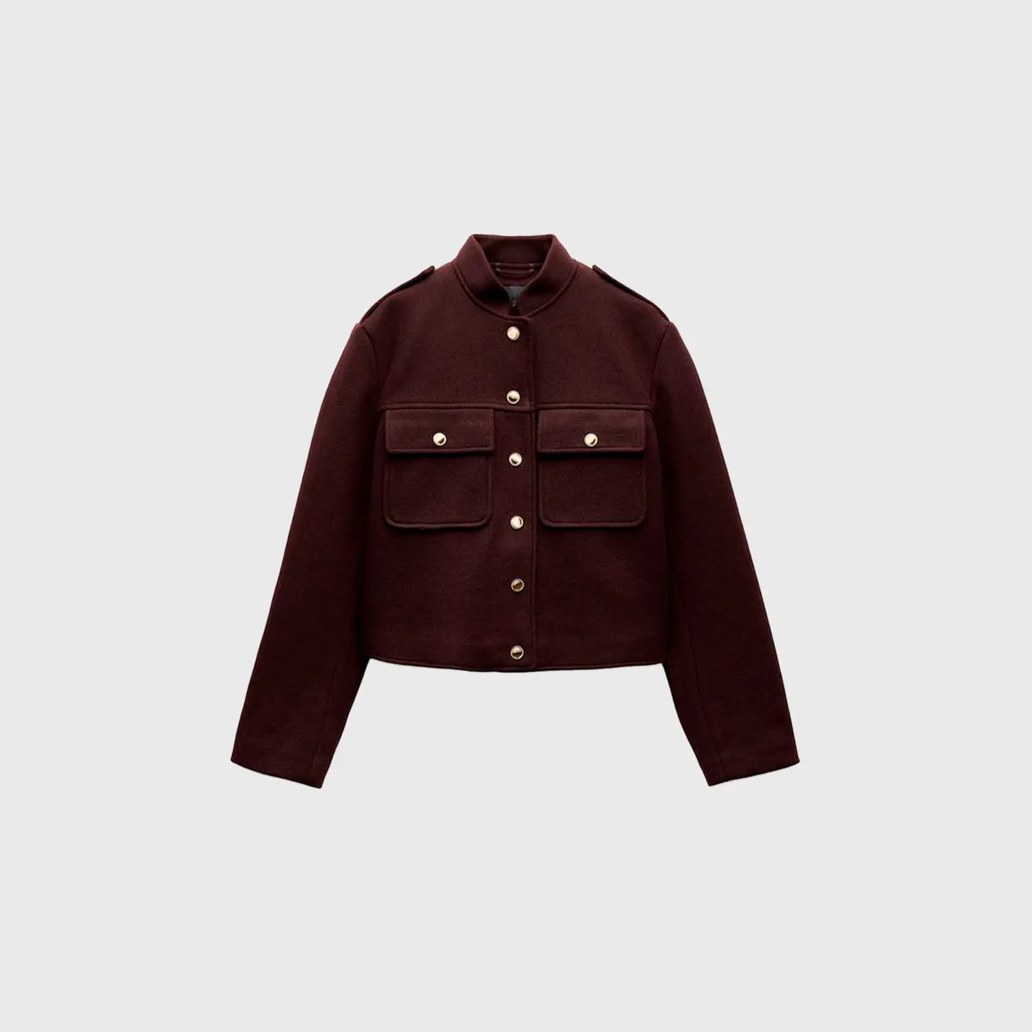 Jaqueta Curta Suave Bordeaux Royale