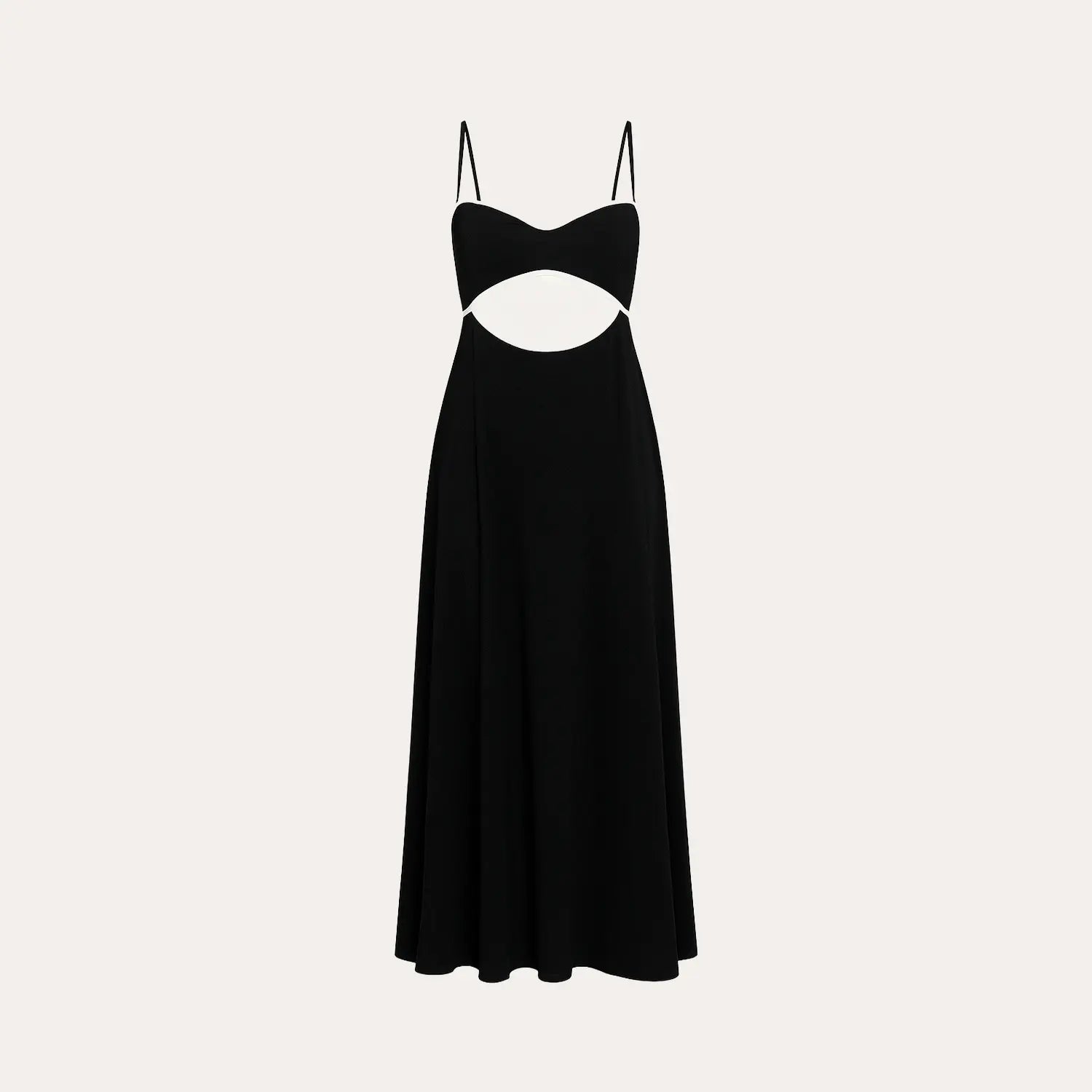 Vestido Maxi Preto com Contorno - Mirage