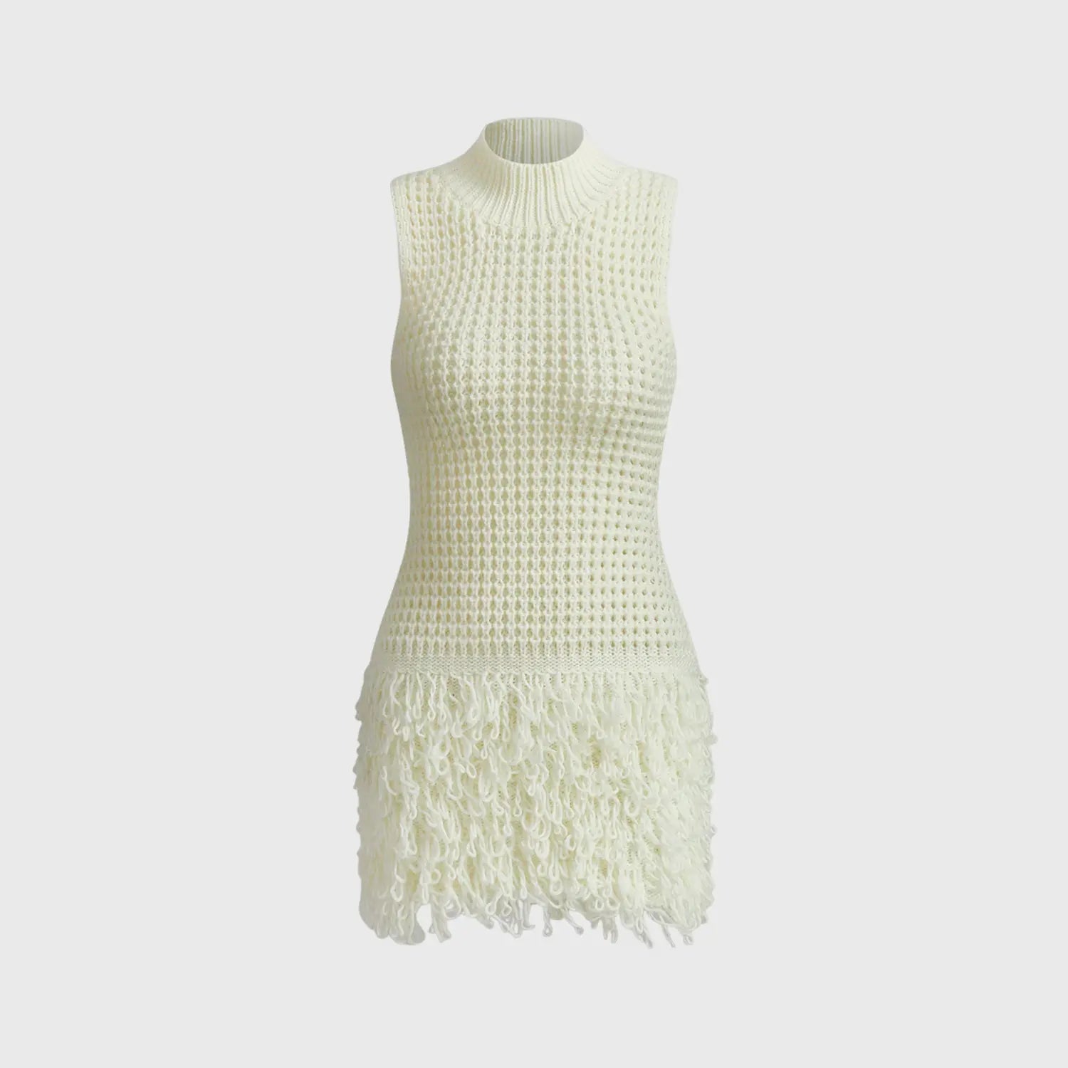 Vestido Verão Bordado com Franja - Bali