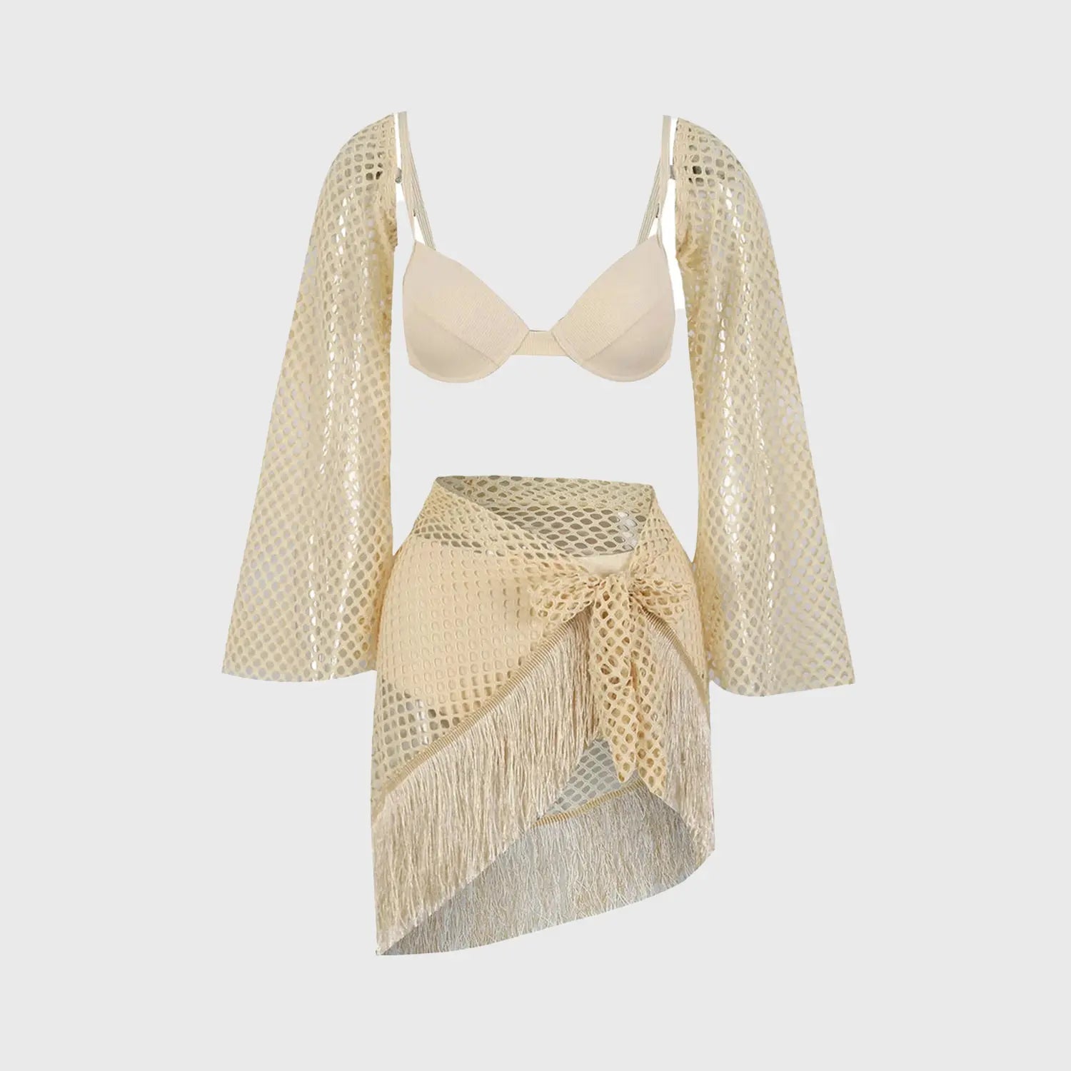 Conjunto de Biquíni com Bojo e Franjas - Hailey