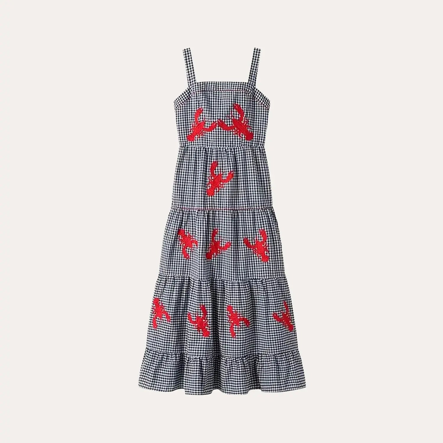 Vestido Maxi Bordado - Lobster