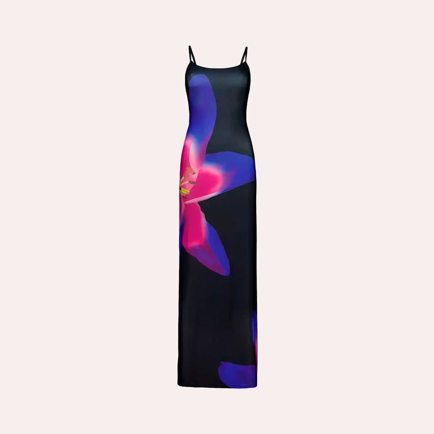 Vestido com Flor Azul Estampado - Módena