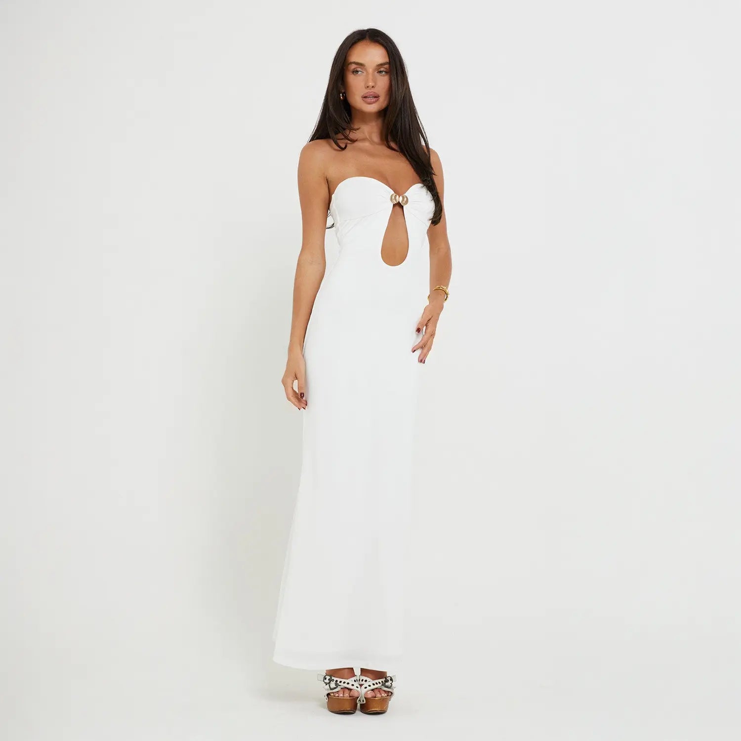 Vestido Maxi Recortado - Cèline