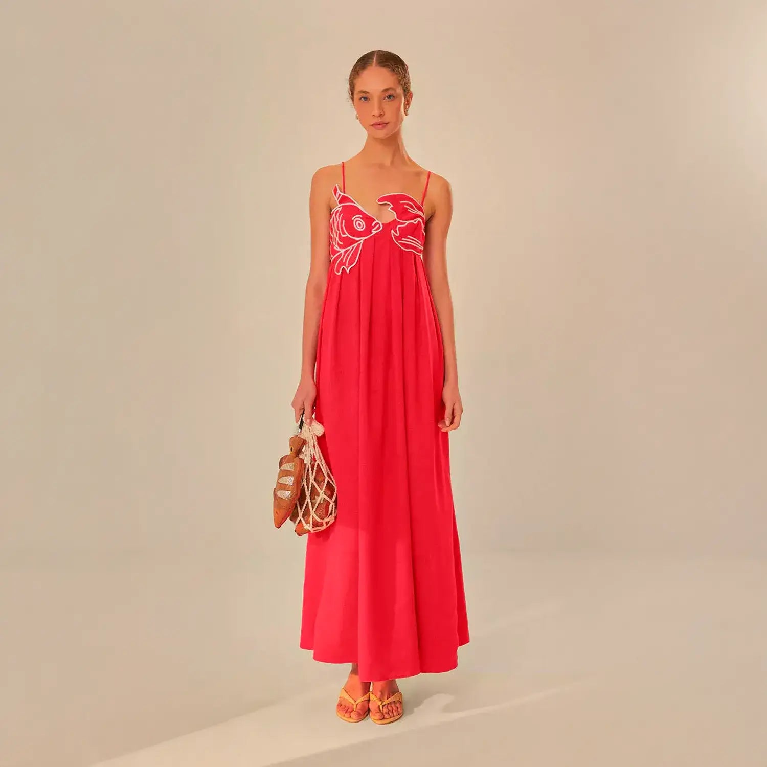 Vestido Maxi Red Fish