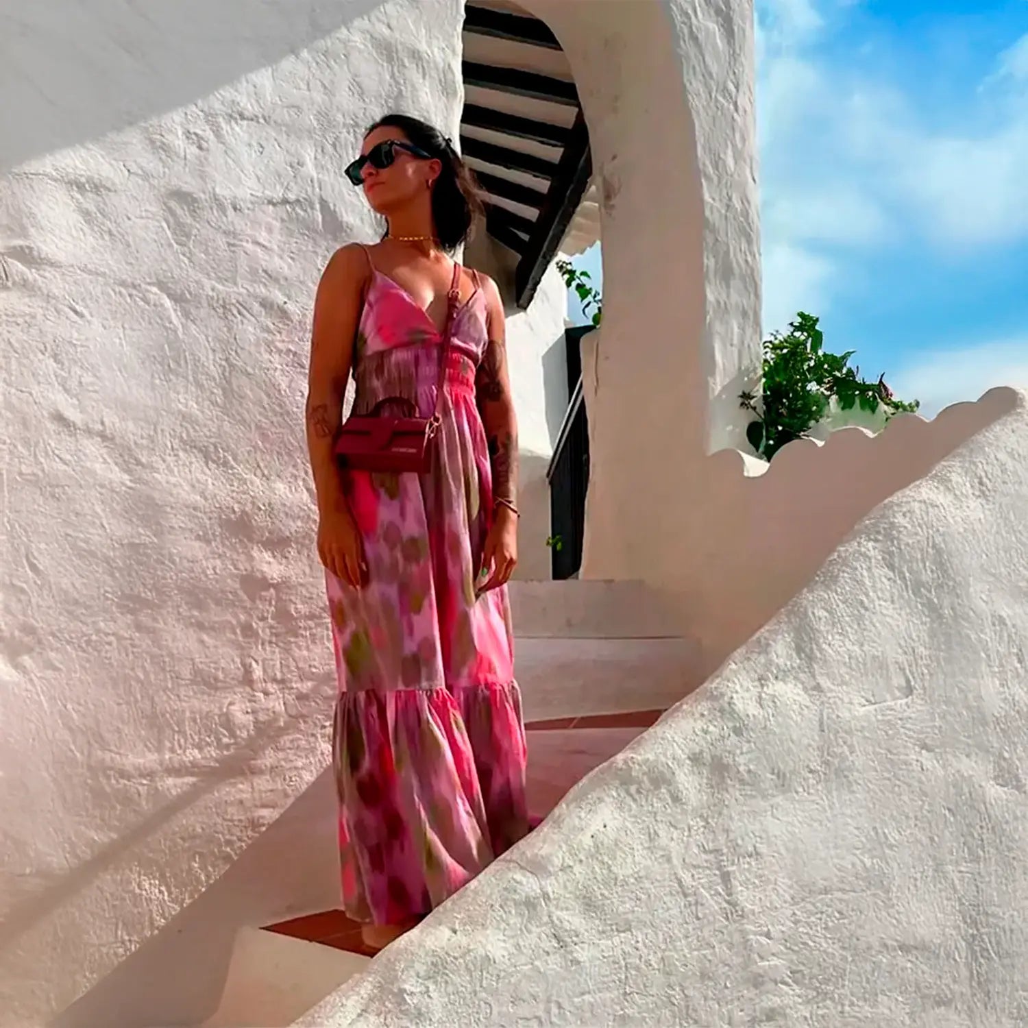 Vestido Rosa Estampado - Fóglia