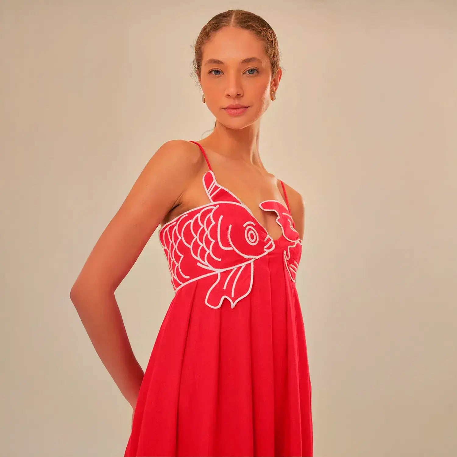 Vestido Maxi Red Fish