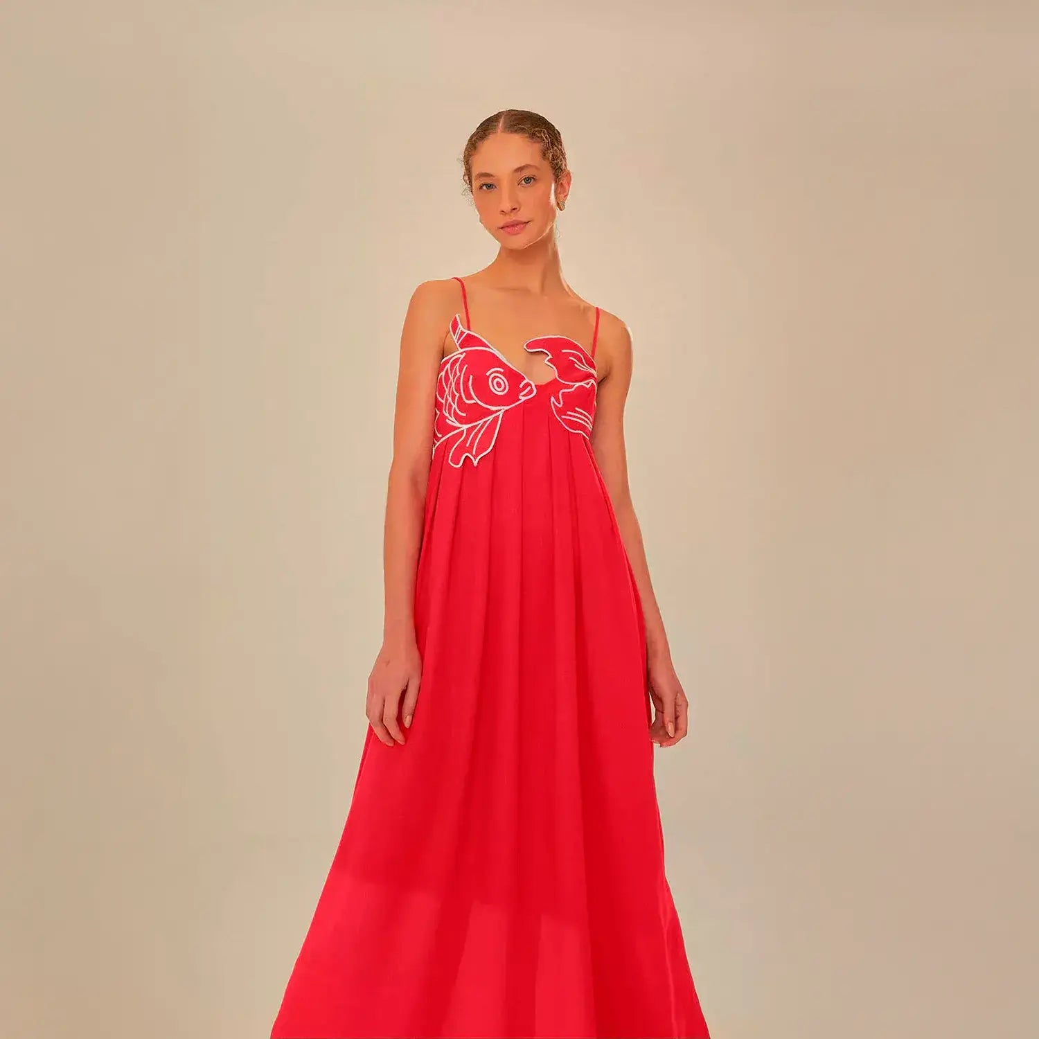 Vestido Maxi Red Fish