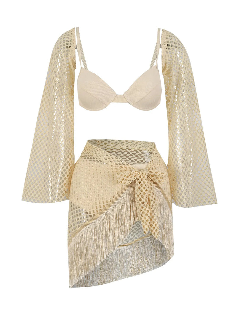 Conjunto de Biquíni com Bojo e Franjas - Hailey